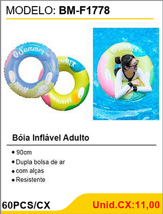 Bóia Inflável Adulto 60PCS/CX Unid.CX:11,00