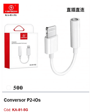 Conversor P2-iOs R$ 4,5 PCS/CX:500