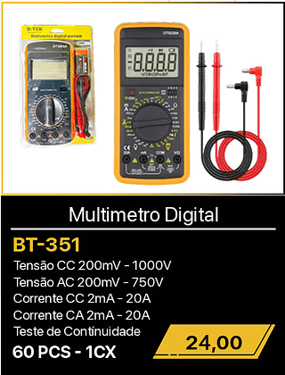 Multimetro Digital 60PCS R$24,00