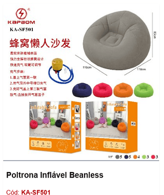 Poltrona Inflável Beanless R$ 72 PCS/CX: 20