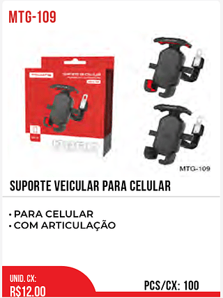 SUPORTE VEICULAR PARA CELULAR 100pç=12$