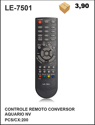 CONTROLE REMOTO CONVERSOR AQUARIO NV 200PÇ=3,9$