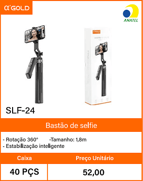 Bastao de selfie Rotacao 360°- Caixa 40 PCS Preco Unitario 52,00
