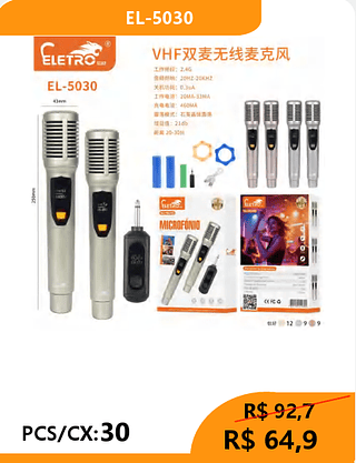 MICROFONE PCS/CX:30 R$64,9