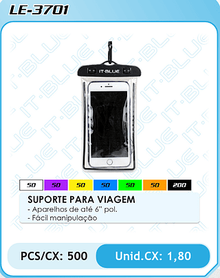 SUPORTE PARA VIAGEM PCS/CX: 500 Unid.CX: 1,80