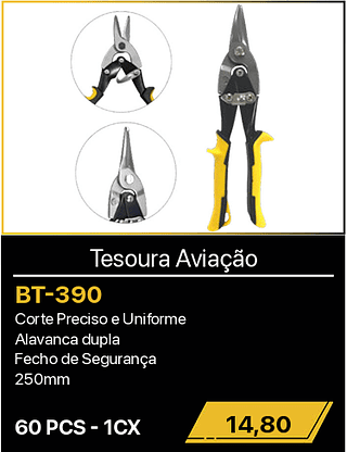 Tesoura Aviação 60PCS R$14,80