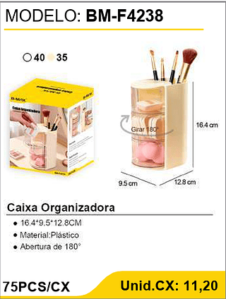Caixa Organizadora 75PCS/CX Unid.CX: 11,20