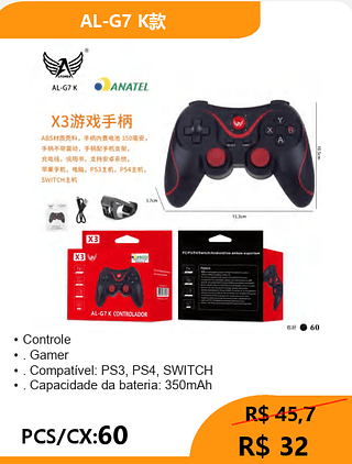 Controle PCS/CX:60 R$ 32