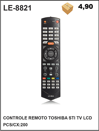 CONTROLE REMOTO TOSHIBA STI TV LCD 200PÇ=4,9$