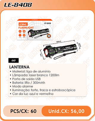 LANTERNA 60PÇ=56$