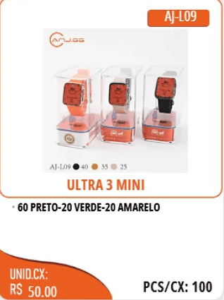 ULTRA 3 MINI UNID.CX: RS 50.00 PCS/CX:100