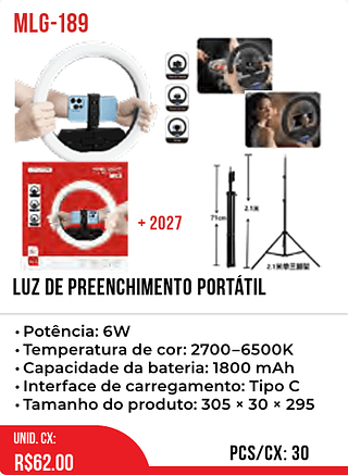 Luz De Preenchimento Portátil 30pç=62$