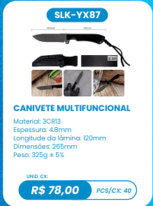 CANIVETE MULTIFUNCIONAL UNID. CX: R$ 78,00 PCS/CX: 40