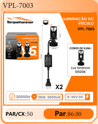 ILUMINAÇÃO DO VEÍCULO PAR/CX:50 Par:86.00
