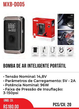 Bomba De Ar Inteligente PORTÁTIL 20pç=180$