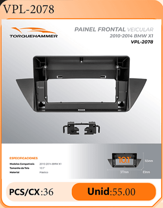 PAINEL FRONTAL VEICULAR 2010-2014 BMW X1 PCS/CX:36 Unid:55.00