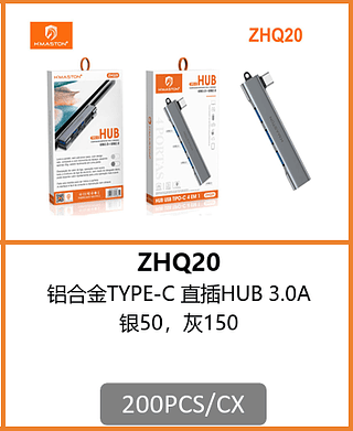 HUB TIPO-C 3.0A 200PCS/CX R$:7.26