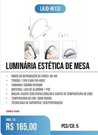 Luminária estética de MESA 5pç=165$