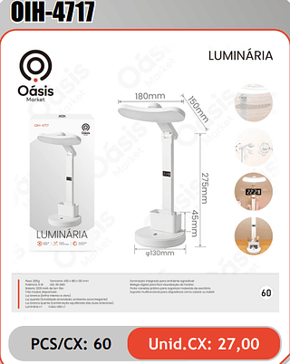 LUMINARIA PCS/CX: 60 Unid.CX: 27,00