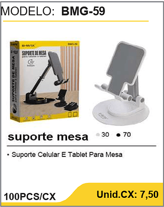 suporte mesa 100PCS/CX Unid.CX: 7,50