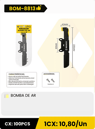 BOMBA DE AR CX: 100PCS 1CX: 10,80/Un