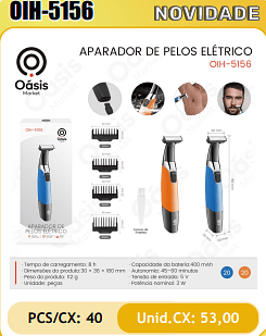 APARADOR DE PELOS ELETRICO PCS/CX: 40 Unid.CX: 53,00