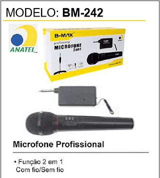 Microfone Profissional 50PCS/CX Unid.CX: 35,00