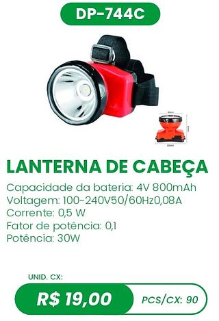 LANTERNA DE CABEÇA 90PÇ=19$