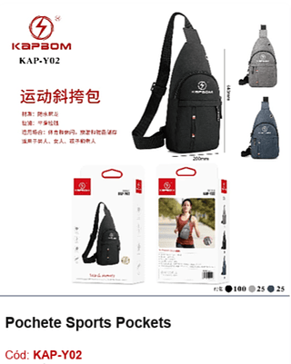 Pochete Sports Pockets R$ 14,4 PCS/Cx: 150
