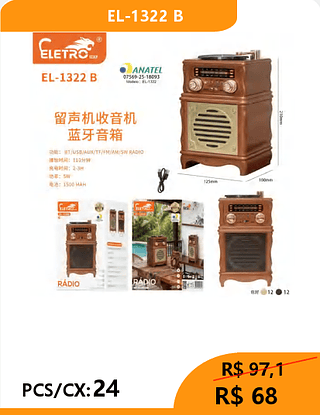 RÁDIO PCS/CX:24 R$68