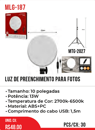 Luz De Preenchimento Para Fotos 30pç=48$