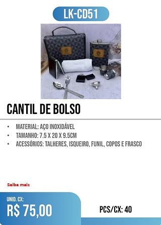 CANTIL DE BOLSO 40pç=75$