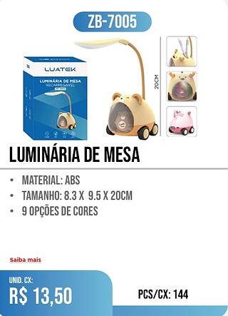 LUMINÁRIA DE MESA 144pç=13,50$