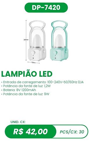 LAMPIÃO LED 30PÇ=42$