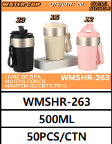 500ML UNID. CX: R$ 24,00 PCS/CX: 50