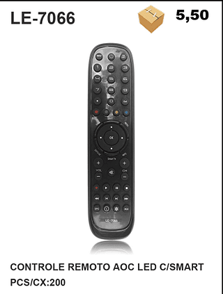 CONTROLE REMOTO AOC LED C/SMART 200pç=5,5$