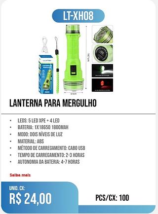 lanterna para mergulho 100pç=24$
