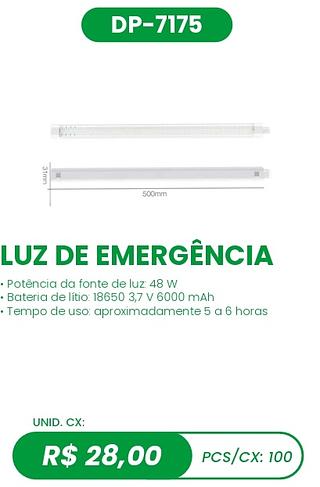 LUZ DE EMERGÊNCIA 100PÇ=28$