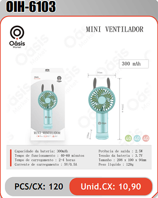 MINI VENTILADOR PCS/CX: 120 Unid.CX: 10,90