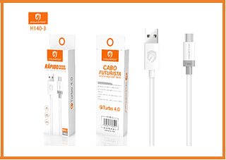 CABO TIPO-C 500PCS/CX R$:3,35