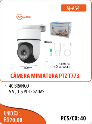 CAMERA MINIATURA PTZ T773 UNID.CX:RS70.00 PCS/CX:40