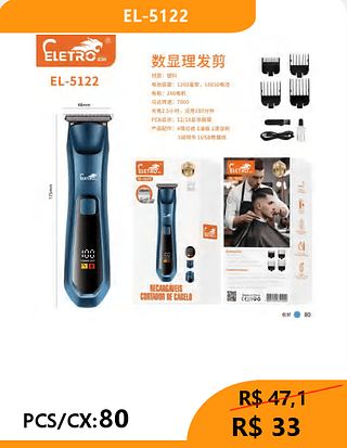 CORTADOR DE CABELO PCS/CX:80 R$33