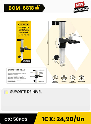 SUPORTE DE NÍVEL CX: 50PCS 1CX: 24,90/Un