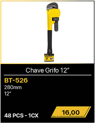Chave Grifo 12” 48PCS R$16,00