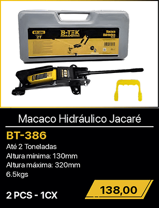Macaco Hidráulico Jacaré 2PCS R$138,00