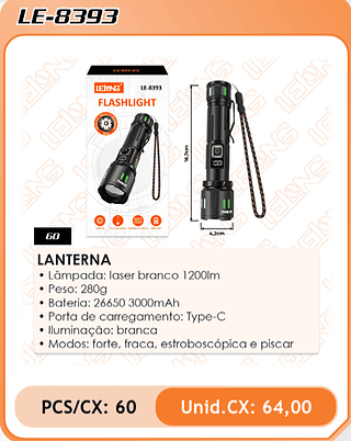LANTERNA 60PÇ=64$