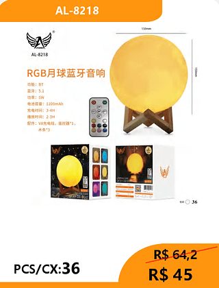 LUMINARIA PCS/CX:36 R$45