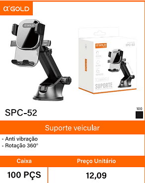 Suporte veicular Caixa 100 PCS Preco Unitario 12,09