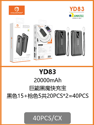 POWER BANK 20000mAh 40PCS/CX R$:64,82