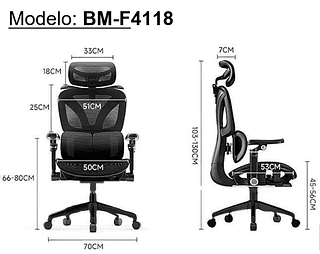 Cadeira Ergonômica 1PCS/CX Unid.CX:810,00